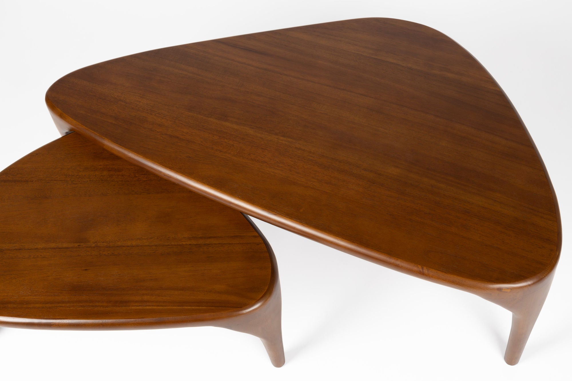 Zuiver Set of 2 Isla Walnut Brown Wood Coffee Table Nest